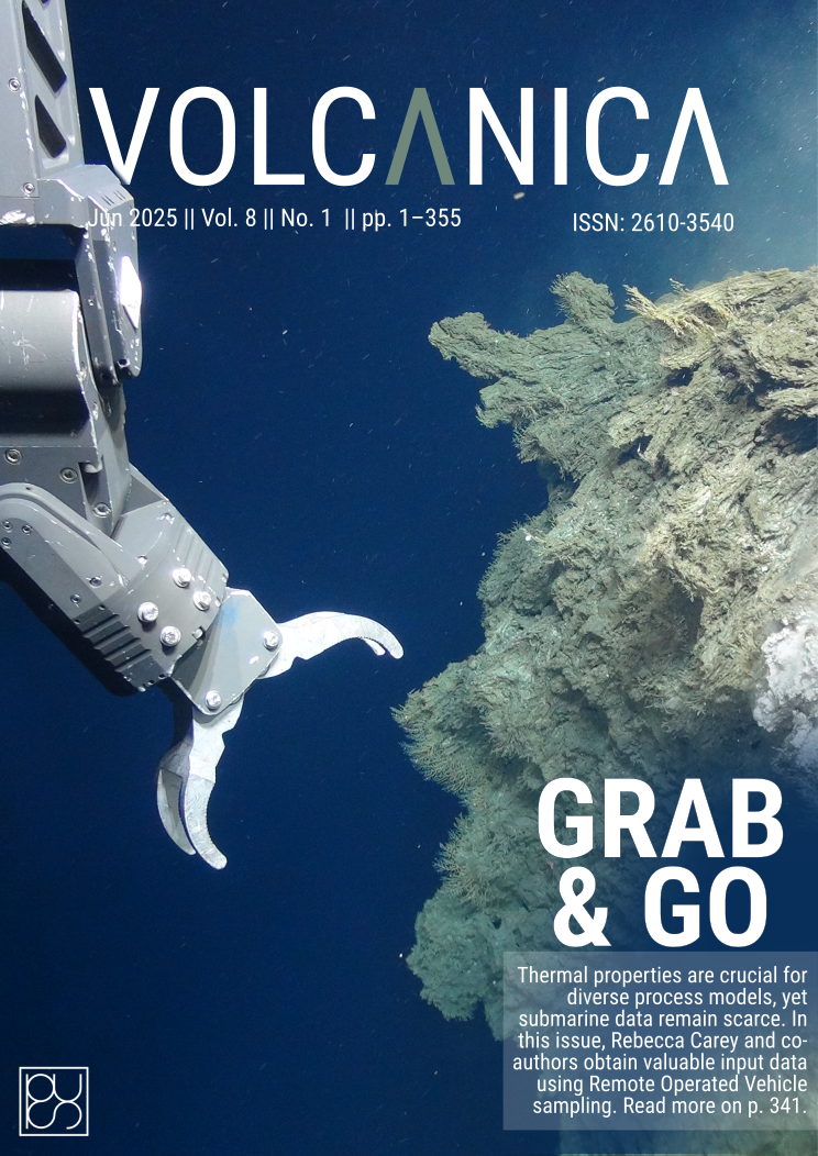 This image, captured during a dive of the Remote Operated Vehicle (ROV) Jason to Havre volcano (Kermadec arc, Pacific Ocean), shows one the ROV manipulator arms which are used for sampling rocks and other materials from the seafloor. Read more on page 341.