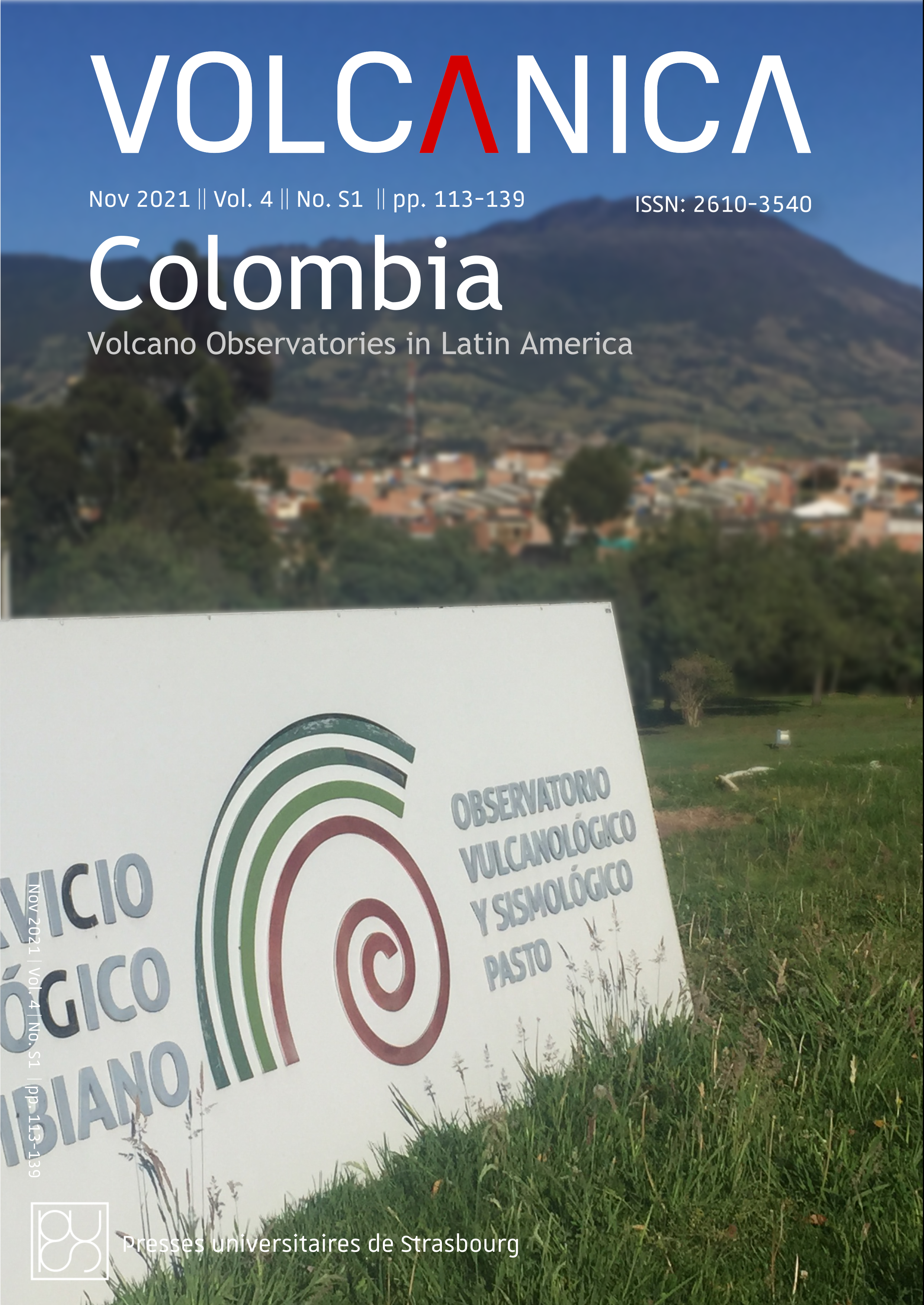 Galeras Volcanic Complex taken from the SGC-OVSP office, Pasto, Colombia, in 2019. Photo by Diego Mauricio Gómez Martínez.